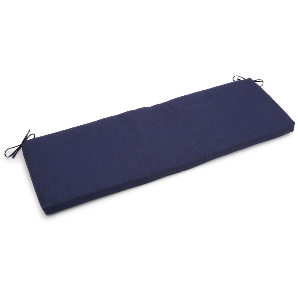 54-inch by 19-inch Solid Outdoor Spun Polyester Bench Cushion. Picture 1