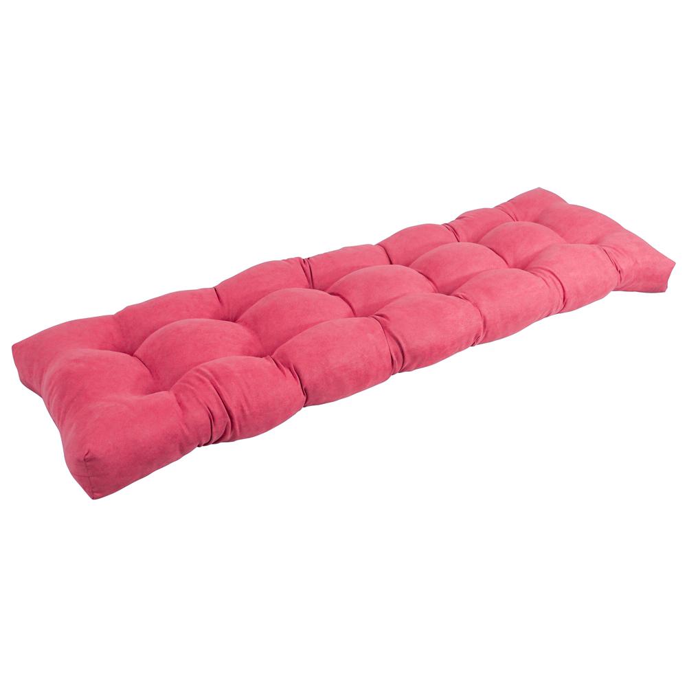 55-inch by 19-inch Tufted Solid Microsuede Bench Cushion. Picture 1