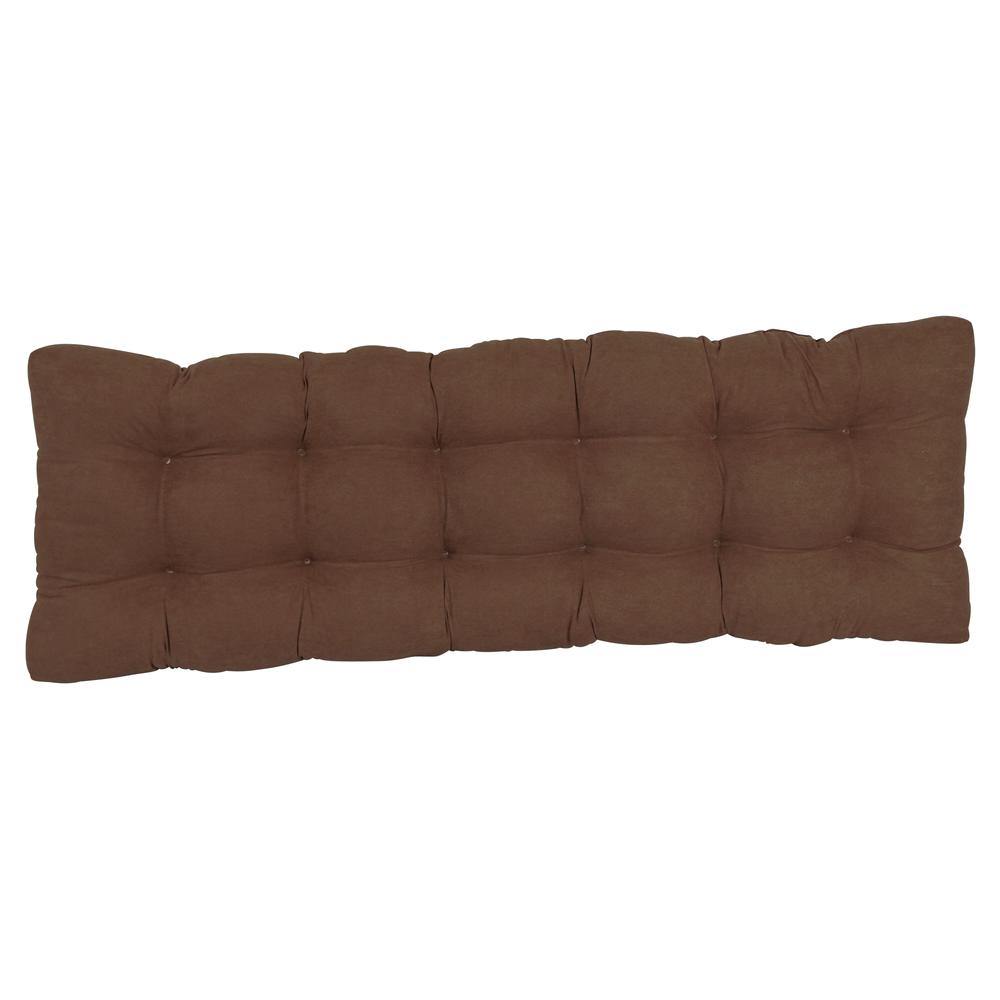 55-inch by 19-inch Tufted Solid Microsuede Bench Cushion. Picture 3