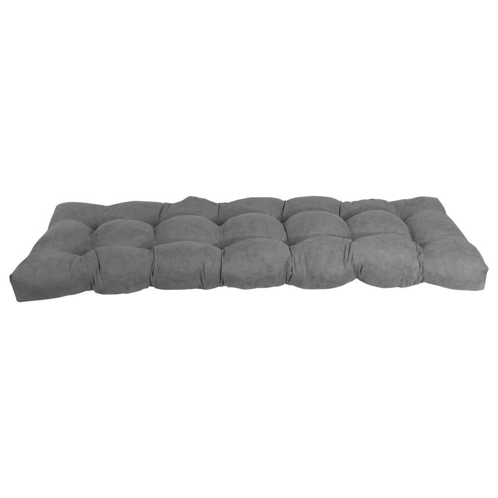 55-inch by 19-inch Tufted Solid Microsuede Bench Cushion. Picture 2