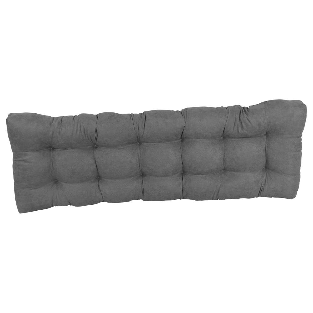 55-inch by 19-inch Tufted Solid Microsuede Bench Cushion. Picture 3