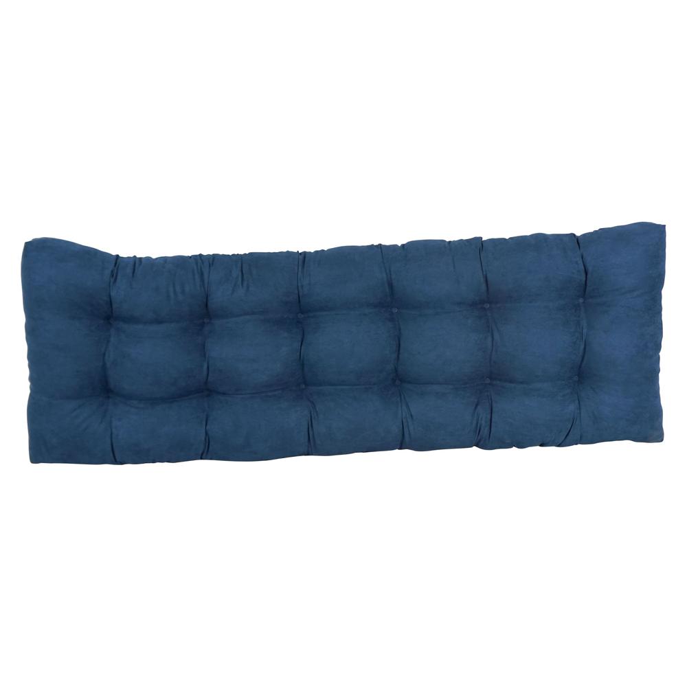 55-inch by 19-inch Tufted Solid Microsuede Bench Cushion. Picture 3