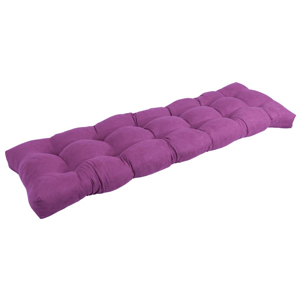 55-inch by 19-inch Tufted Solid Microsuede Bench Cushion. Picture 1