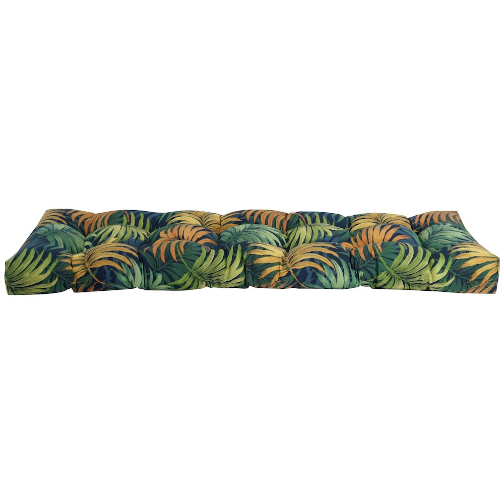 55-inch by 19-inch Tufted Patterned Outdoor Spun Polyester Loveseat Cushion. Picture 2