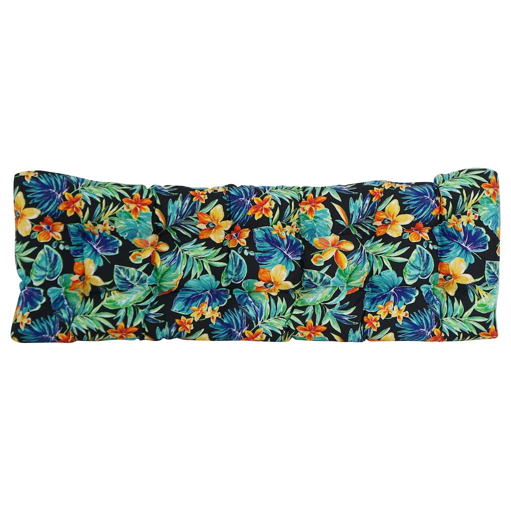 55-inch by 19-inch Tufted Patterned Outdoor Spun Polyester Loveseat Cushion. Picture 3