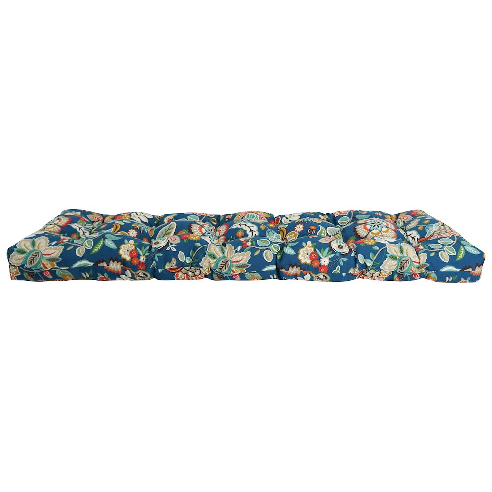 55-inch by 19-inch Tufted Patterned Outdoor Spun Polyester Loveseat Cushion. Picture 2