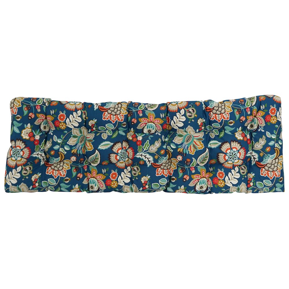 55-inch by 19-inch Tufted Patterned Outdoor Spun Polyester Loveseat Cushion. Picture 3