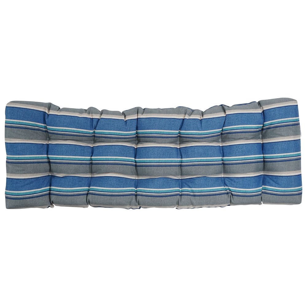 55-inch by 19-inch Tufted Patterned Outdoor Spun Polyester Loveseat Cushion. Picture 3