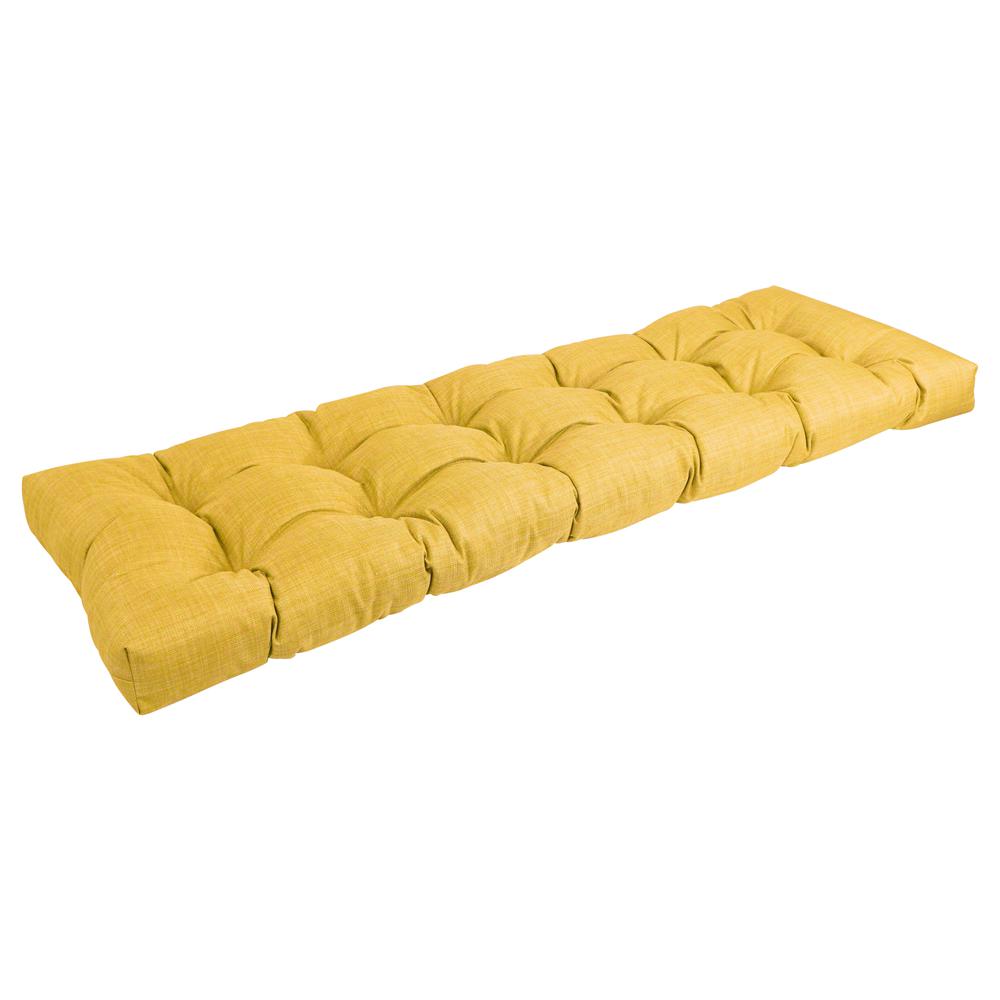 55-inch by 19-inch Tufted Solid Outdoor Spun Polyester Loveseat Cushion. Picture 1