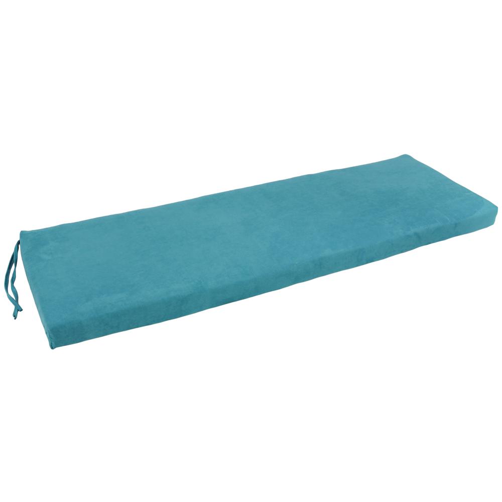 57-inch by 19-inch Solid Microsuede Bench Cushion  957X19-MS-AB. Picture 1