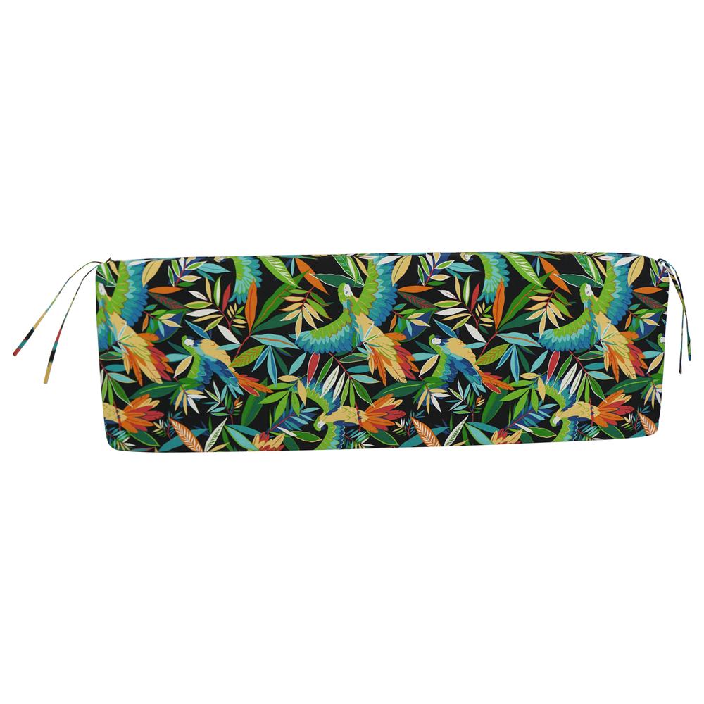 57-inch by 19-inch Patterned Outdoor Spun Polyester Bench Cushion  957X19-REO-48. Picture 3