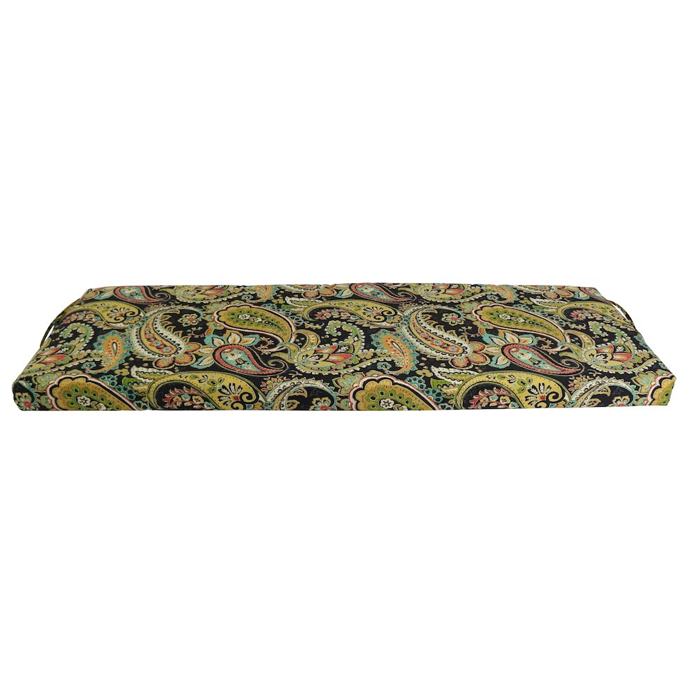 57-inch by 19-inch Patterned Outdoor Spun Polyester Bench Cushion. Picture 2
