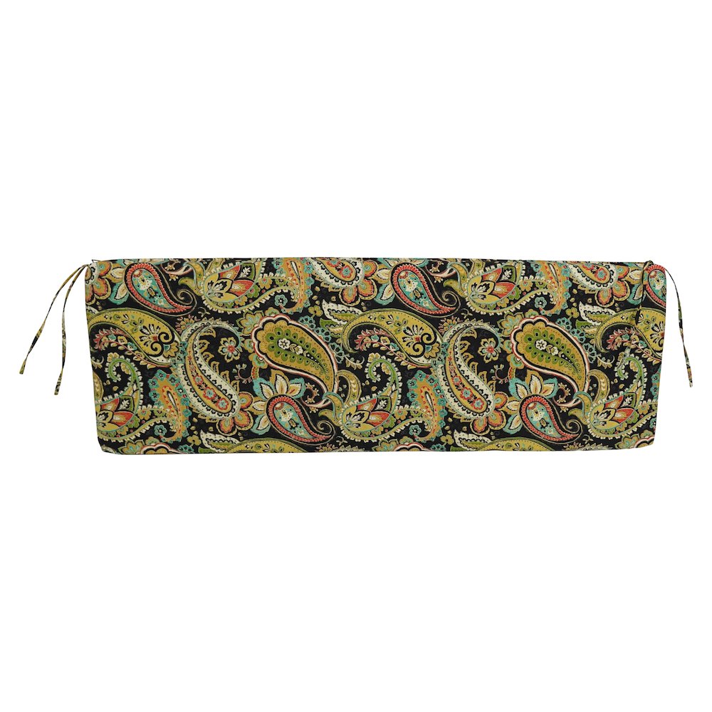 57-inch by 19-inch Patterned Outdoor Spun Polyester Bench Cushion. Picture 3