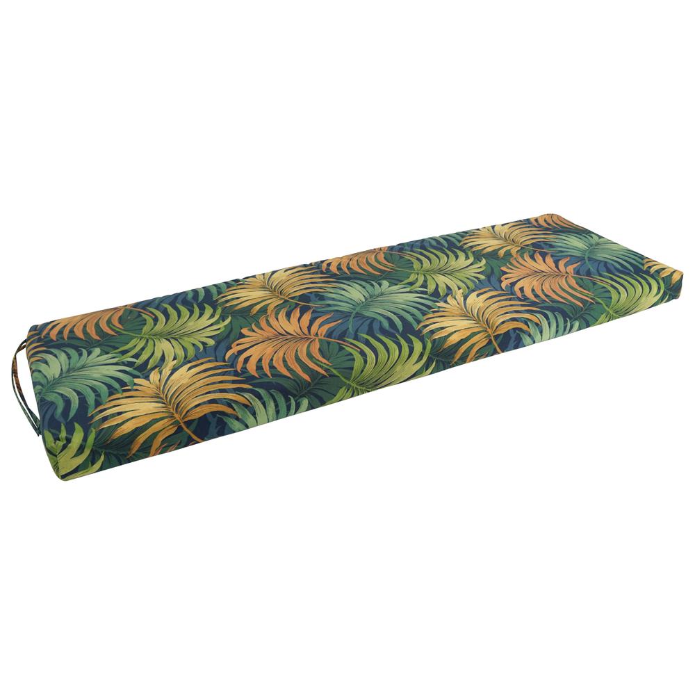 57-inch by 19-inch Patterned Outdoor Spun Polyester Bench Cushion  957X19-REO-61. Picture 1