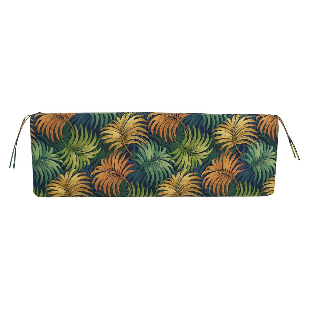 57-inch by 19-inch Patterned Outdoor Spun Polyester Bench Cushion  957X19-REO-61. Picture 3