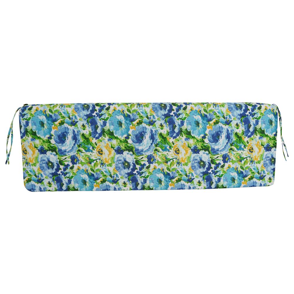57-inch by 19-inch Patterned Outdoor Spun Polyester Bench Cushion  957X19-REO-65. Picture 3