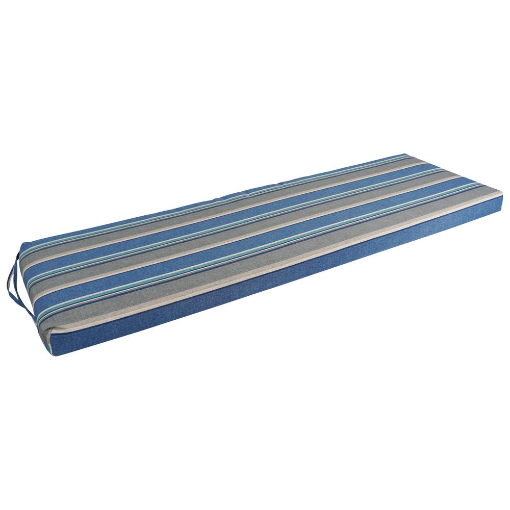 57-inch by 19-inch Patterned Outdoor Spun Polyester Bench Cushion  957X19-REO-66. Picture 1