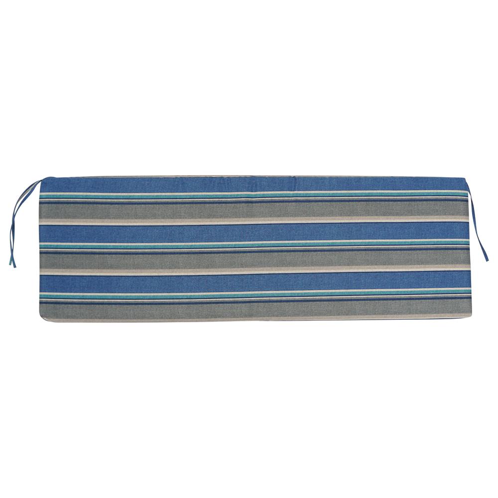 57-inch by 19-inch Patterned Outdoor Spun Polyester Bench Cushion  957X19-REO-66. Picture 3