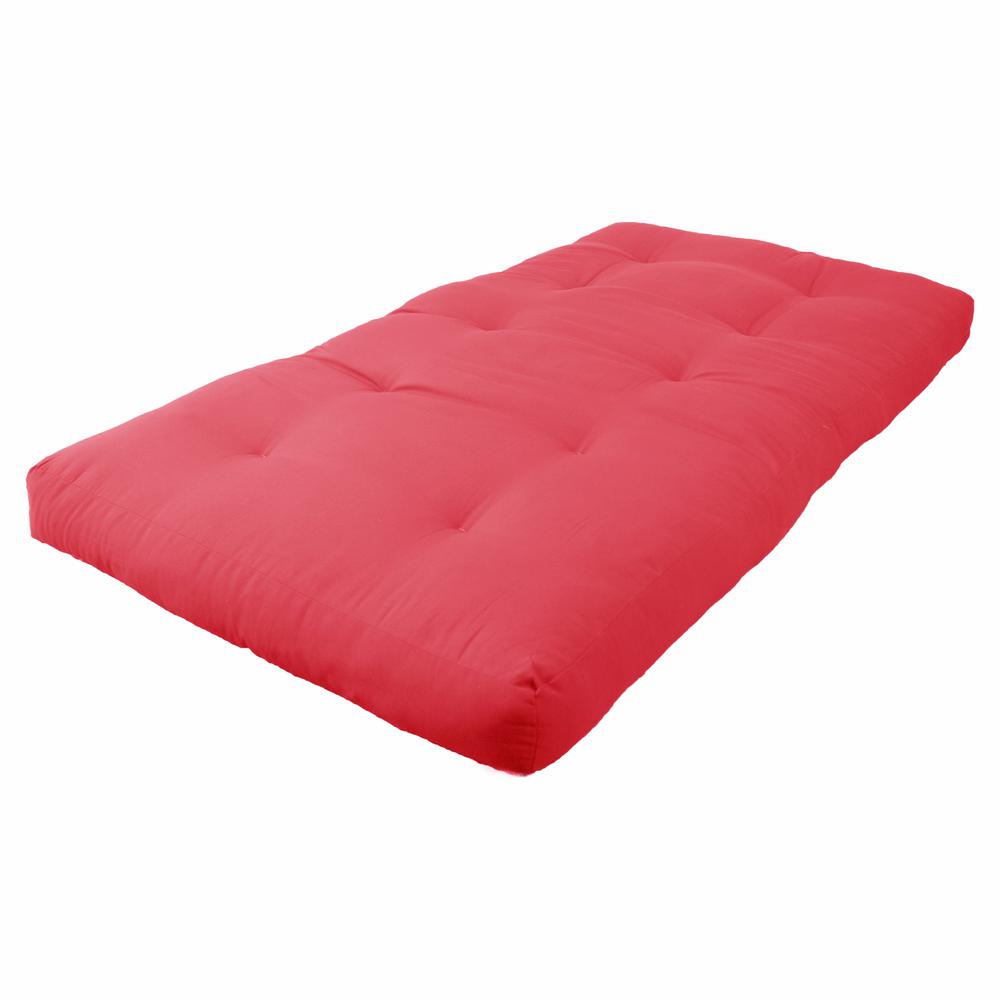 Blazing Needles Renewal 6-inch Twill Twin-size Futon Mattress - Bery Berry. Picture 1