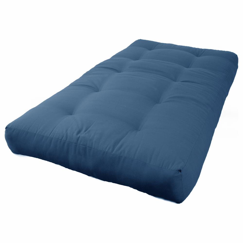 Blazing Needles Renewal 8-inch Twill Twin-size Futon Mattress - Indigo. Picture 1