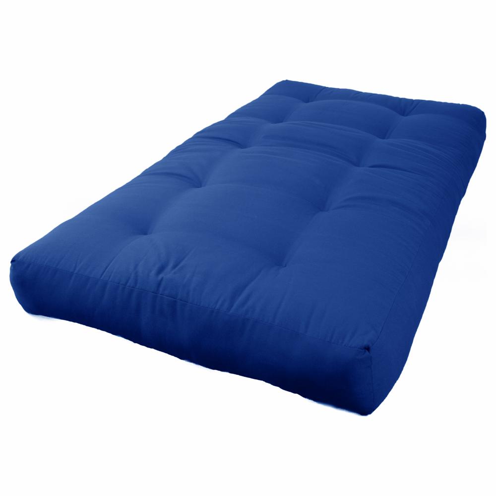 Blazing Needles Renewal 8-inch Twill Twin-size Futon Mattress - Royal Blue. Picture 1