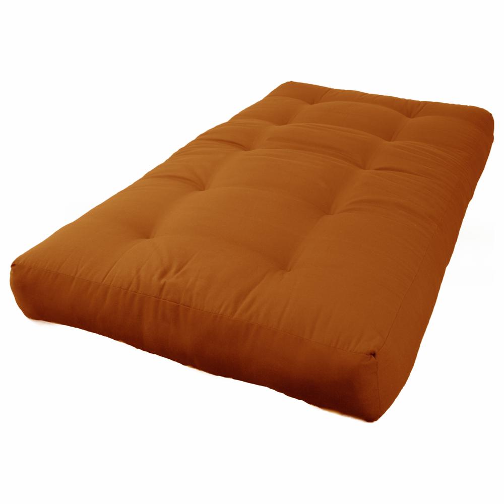 Blazing Needles Renewal 8-inch Twill Twin-size Futon Mattress - Spice. Picture 1