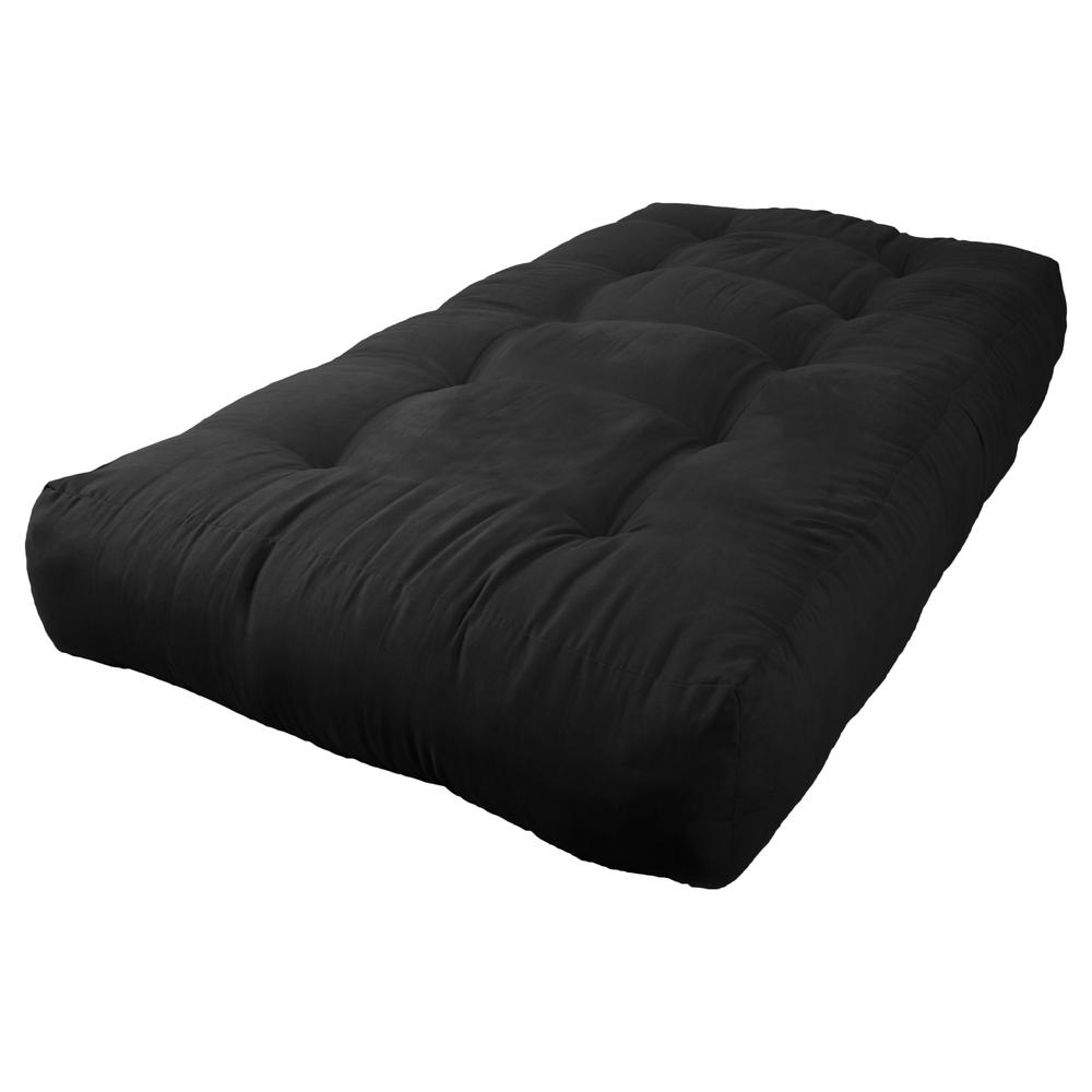 Blazing Needles Vitality 10-inch Microsuede Twin-size Futon Mattress - Black. Picture 1