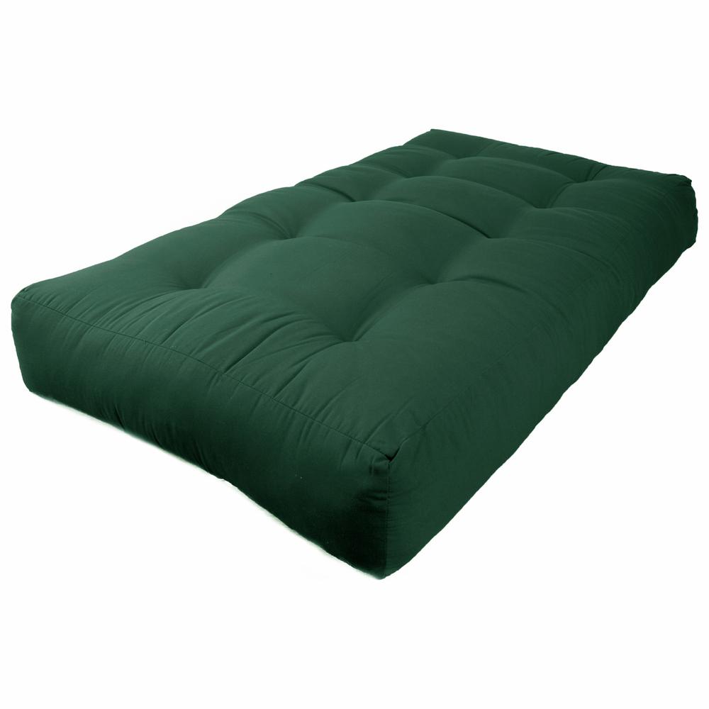 Blazing Needles Renewal 10-inch Twill Twin-size Futon Mattress - Forest Green. Picture 1
