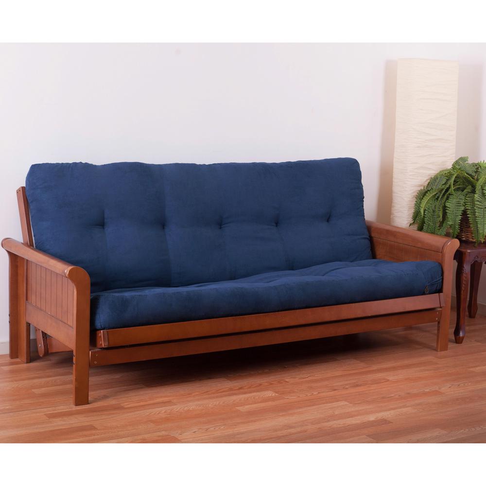 Blazing Needles Vitality 5-inch Microsuede Full-size Futon Mattress - Indigo. Picture 1
