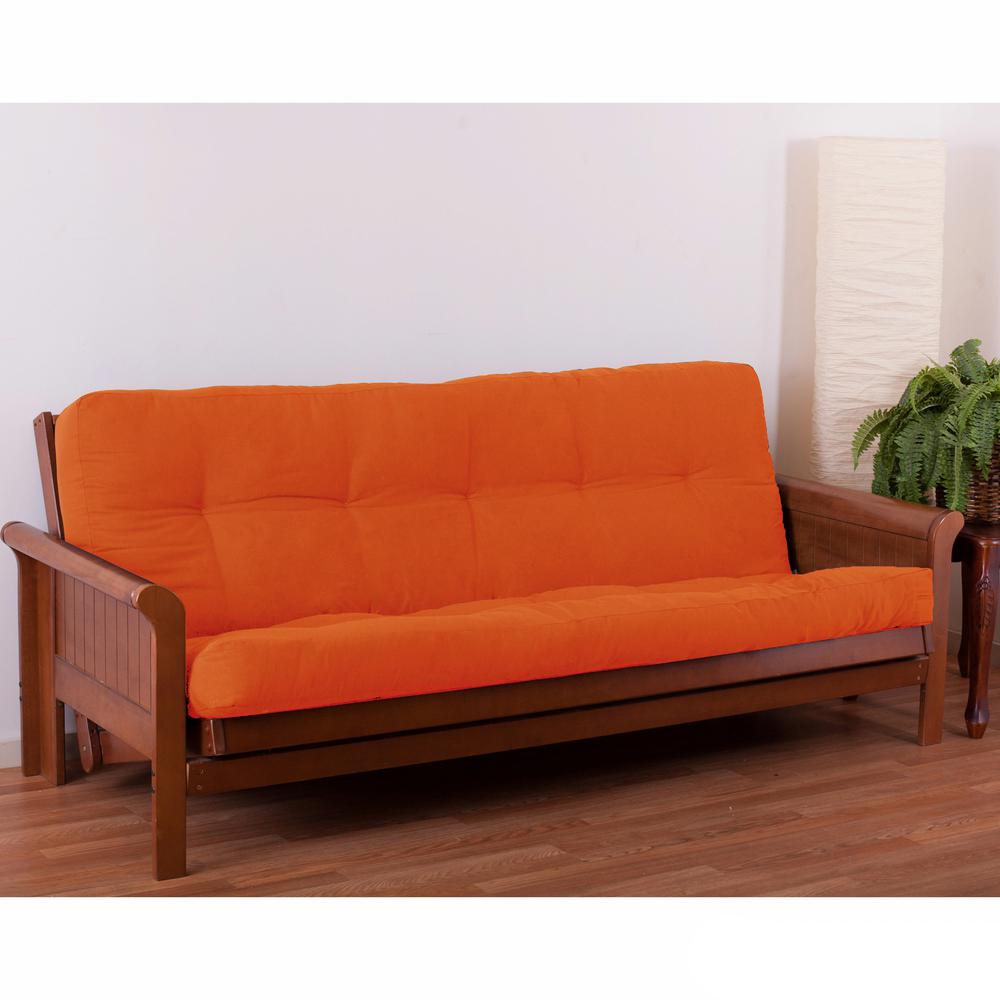 Blazing Needles Renewal 5-inch Twill Full-size Futon Mattress - Tangerine Dream. Picture 1