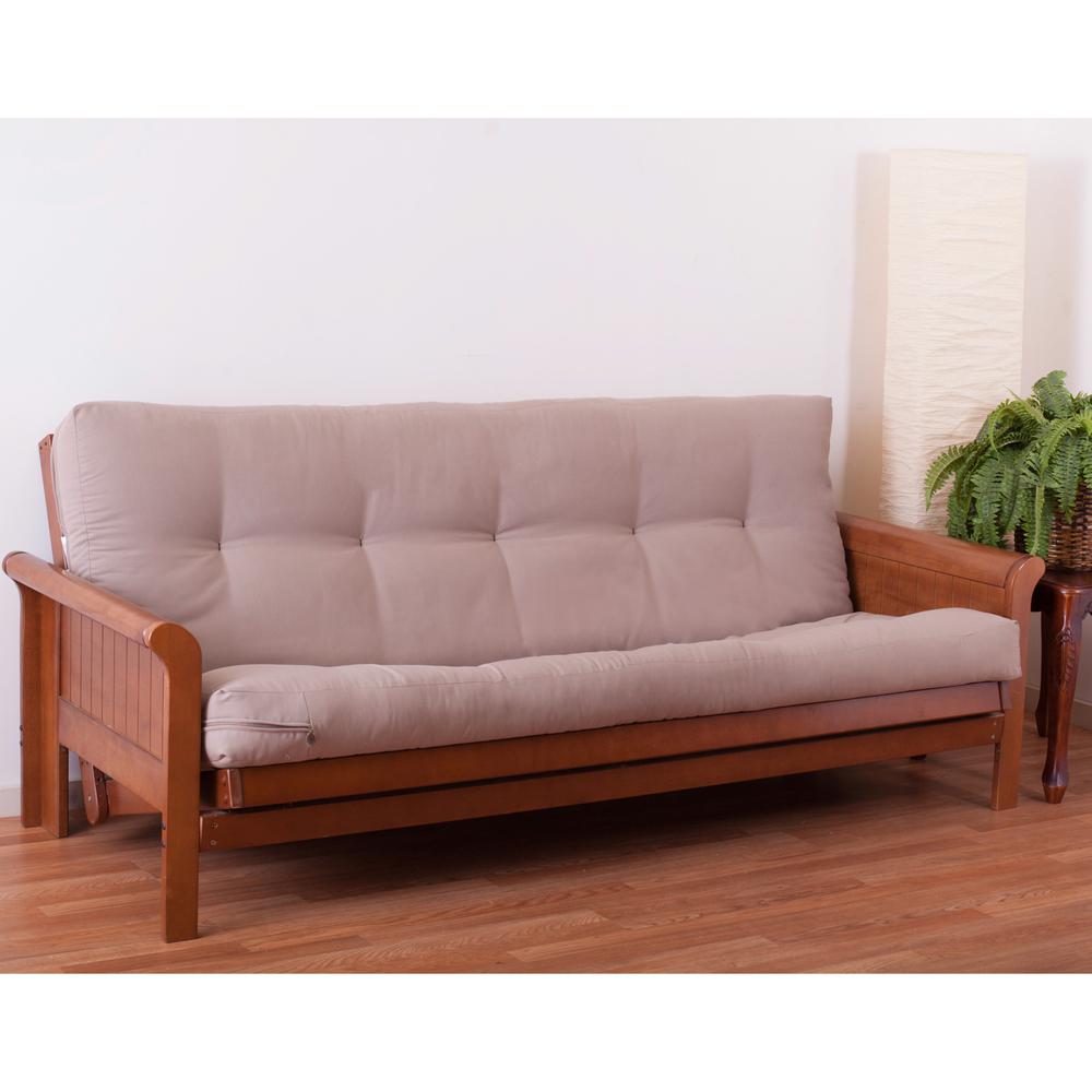 Blazing Needles Renewal 5-inch Twill Full-size Futon Mattress - Toffee. Picture 1