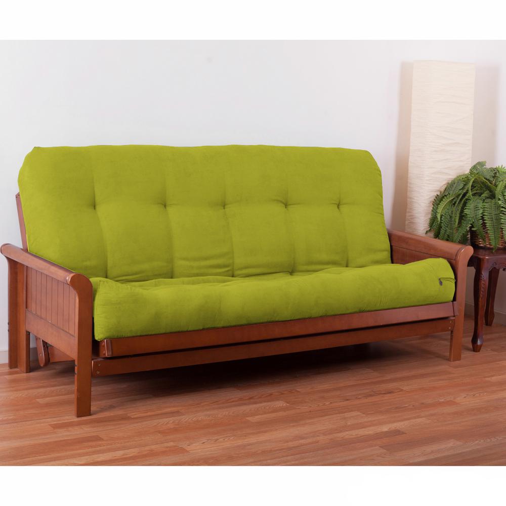 Blazing Needles Renewal 9-inch Microsuede Full-size Futon Mattress - Mojito Lime. Picture 1