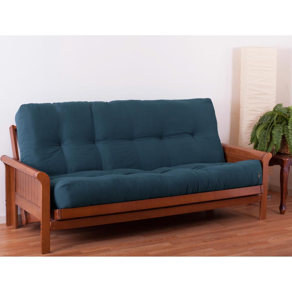 Blazing Needles Renewal 9-inch Twill Full-size Futon Mattress - Indigo. Picture 1