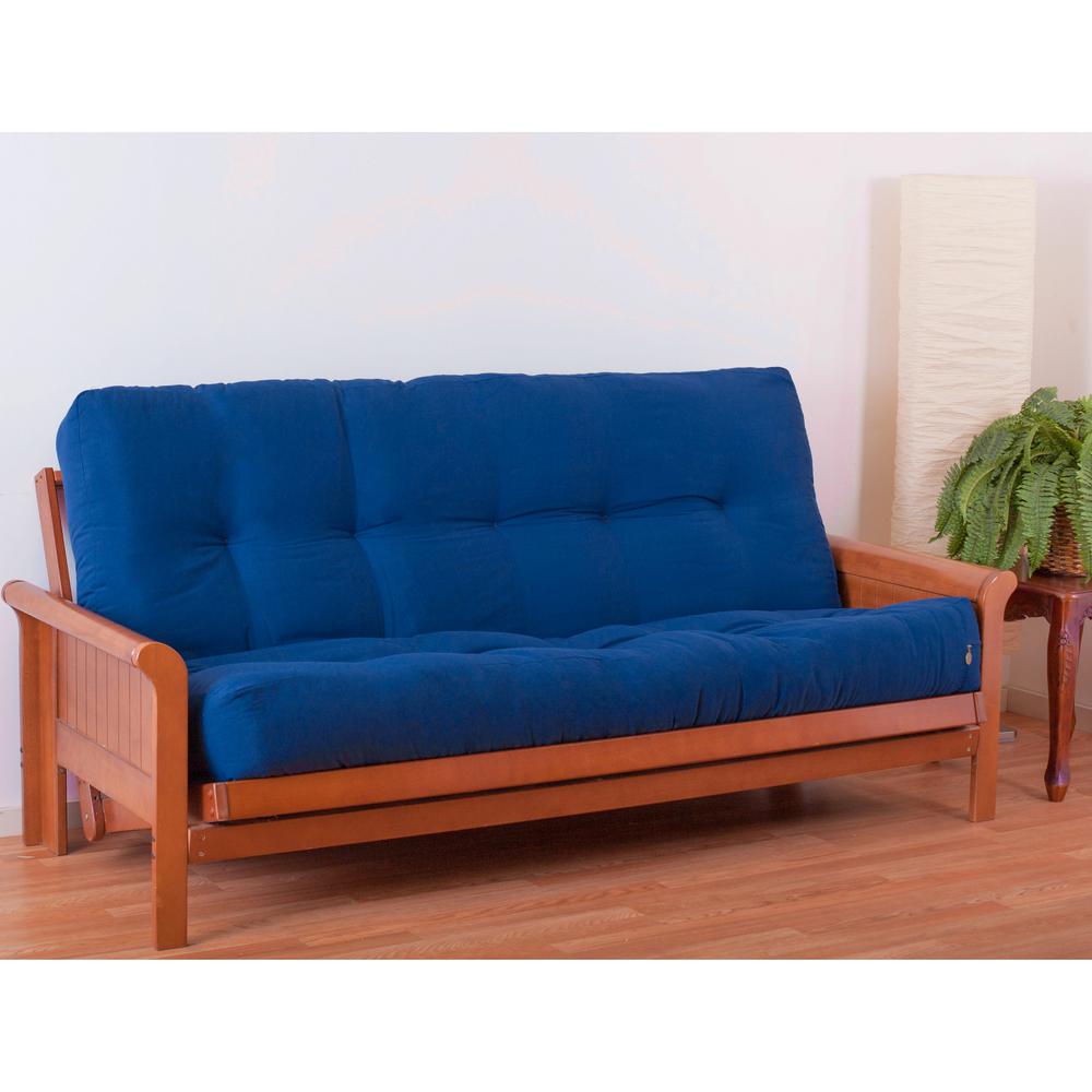 Blazing Needles Renewal 10-inch Twill Full-size Futon Mattress - Royal Blue. Picture 1