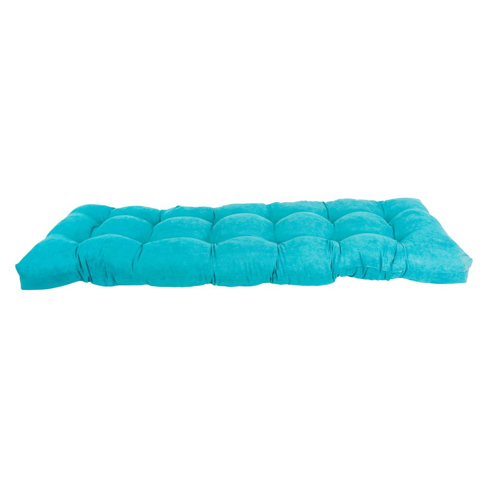 60-inch by 19-inch Tufted Solid Microsuede Bench Cushion. Picture 2