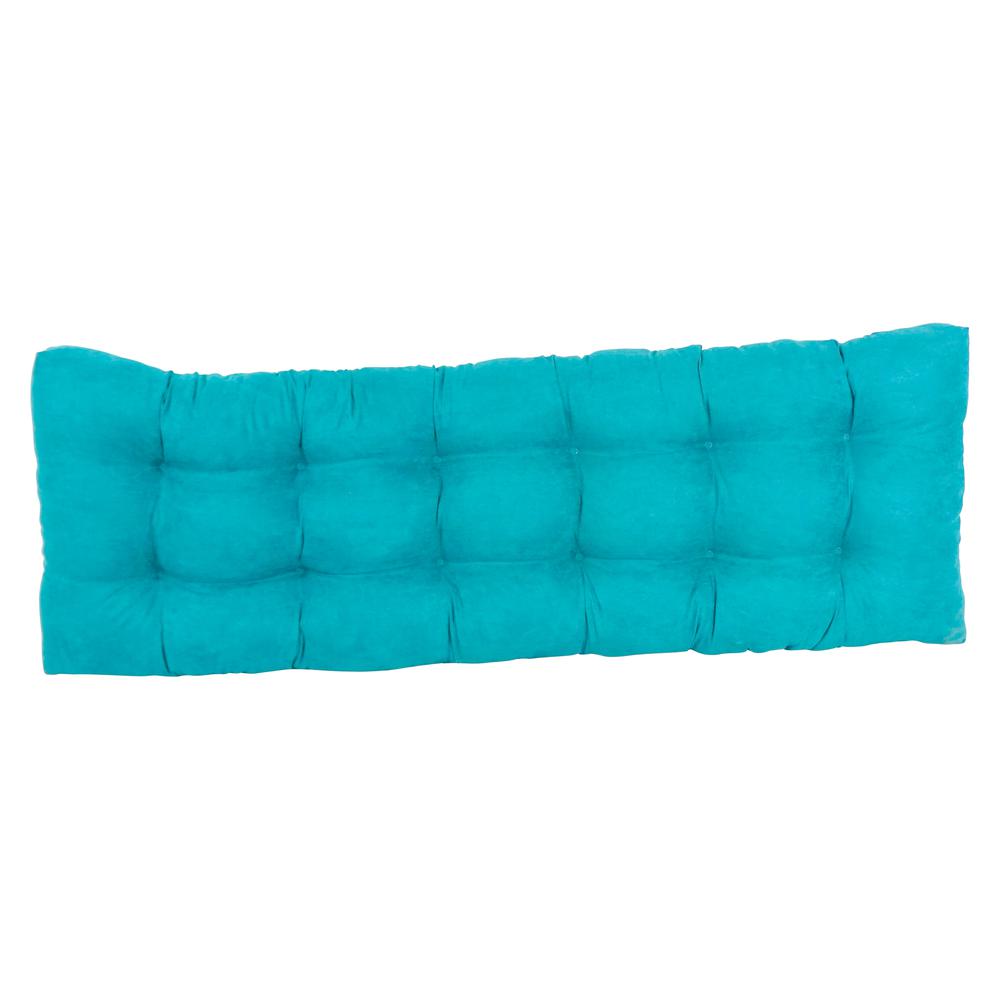 60-inch by 19-inch Tufted Solid Microsuede Bench Cushion. Picture 3