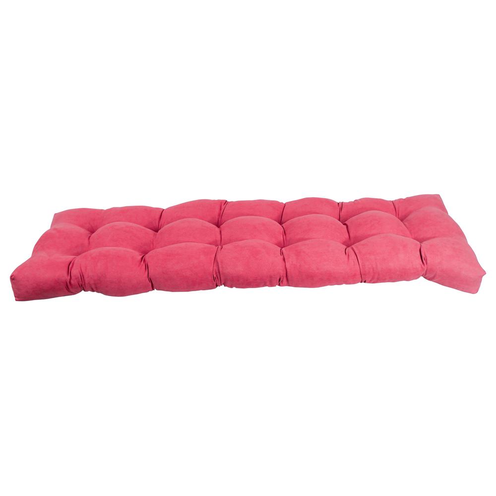 60-inch by 19-inch Tufted Solid Microsuede Bench Cushion. Picture 2