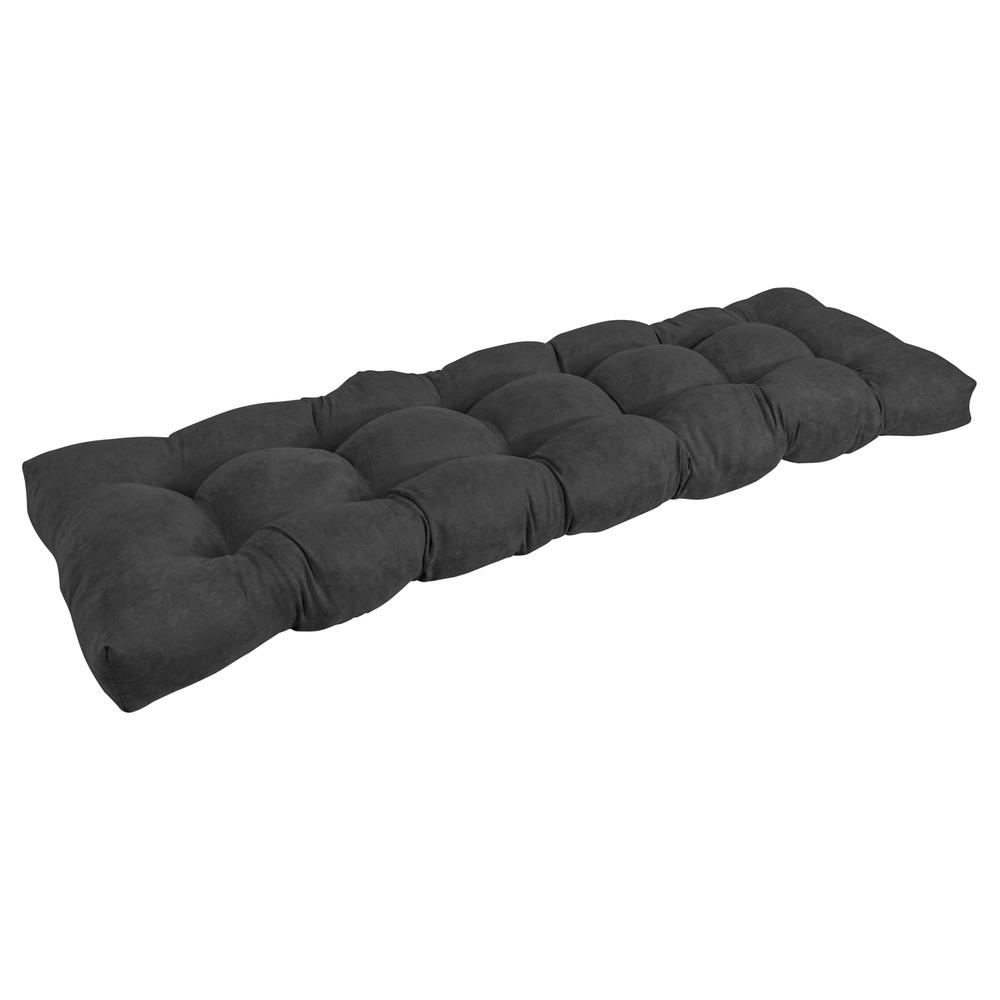60-inch by 19-inch Tufted Solid Microsuede Bench Cushion. Picture 1