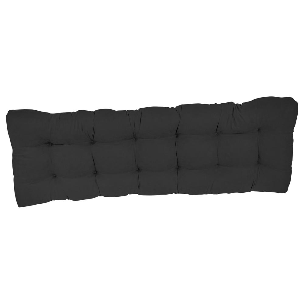 60-inch by 19-inch Tufted Solid Microsuede Bench Cushion. Picture 3