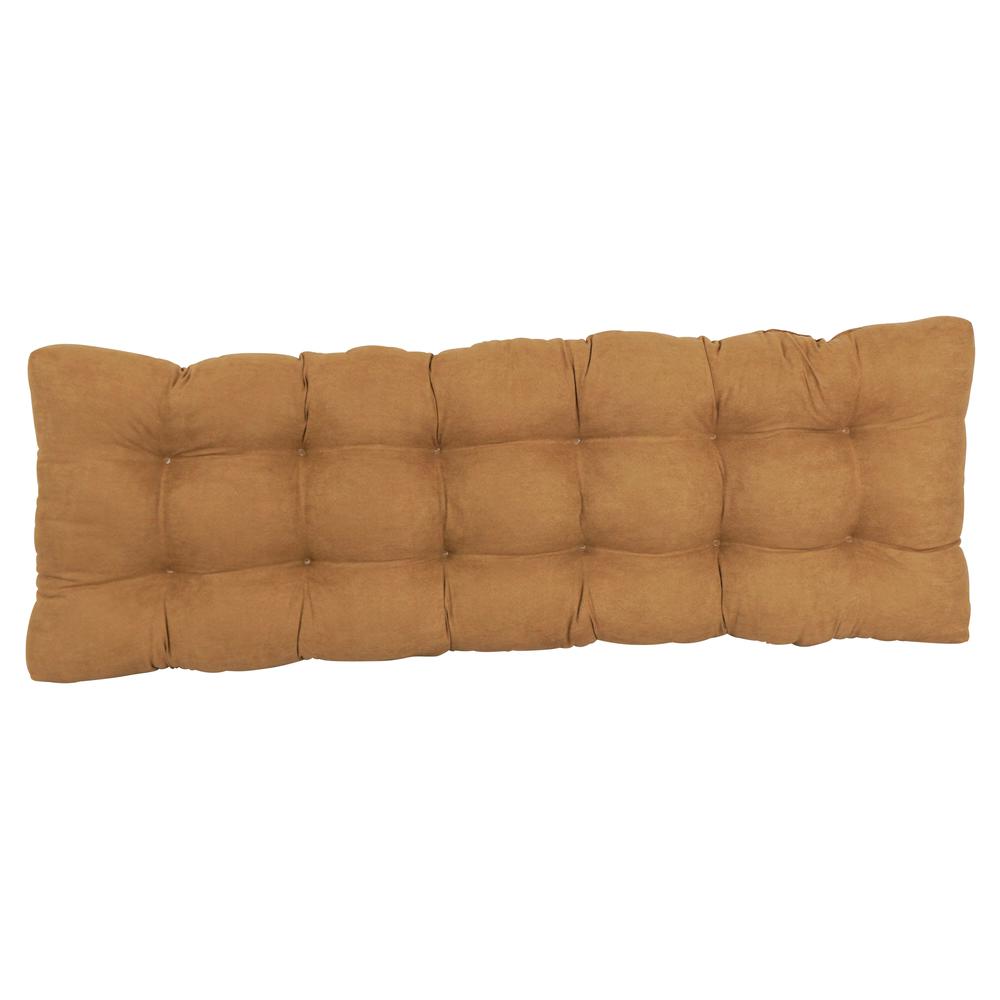 60-inch by 19-inch Tufted Solid Microsuede Bench Cushion. Picture 3