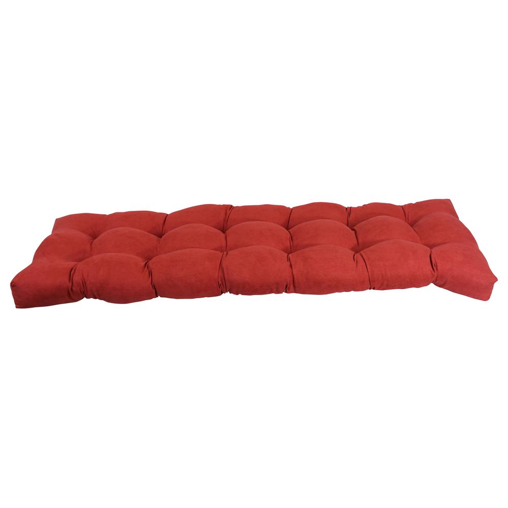 60-inch by 19-inch Tufted Solid Microsuede Bench Cushion. Picture 2