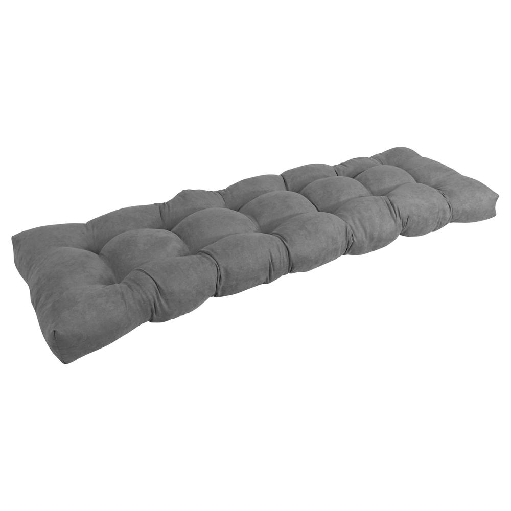 60-inch by 19-inch Tufted Solid Microsuede Bench Cushion. Picture 1