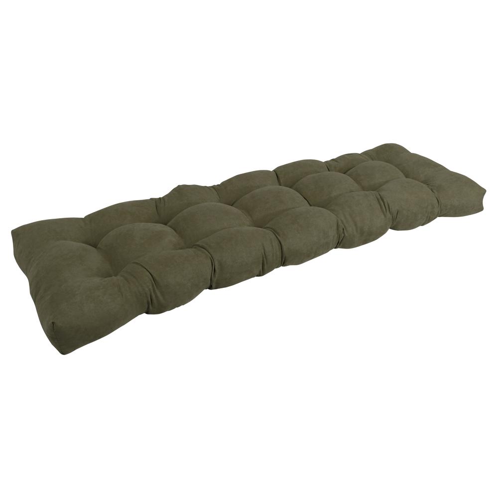 60-inch by 19-inch Tufted Solid Microsuede Bench Cushion. Picture 1