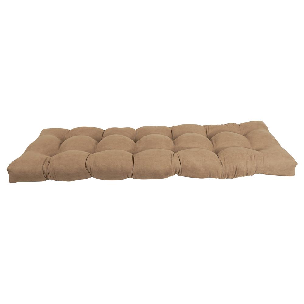 60-inch by 19-inch Tufted Solid Microsuede Bench Cushion. Picture 2