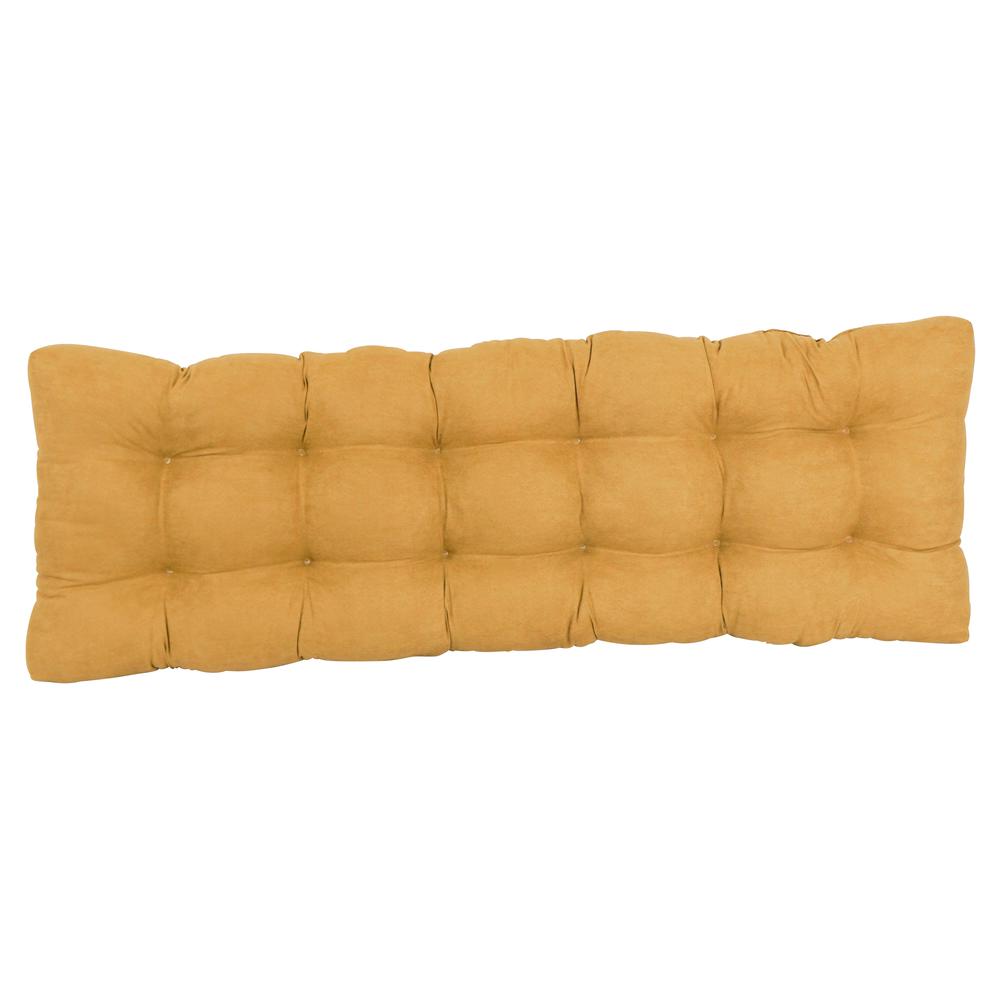 60-inch by 19-inch Tufted Solid Microsuede Bench Cushion. Picture 3