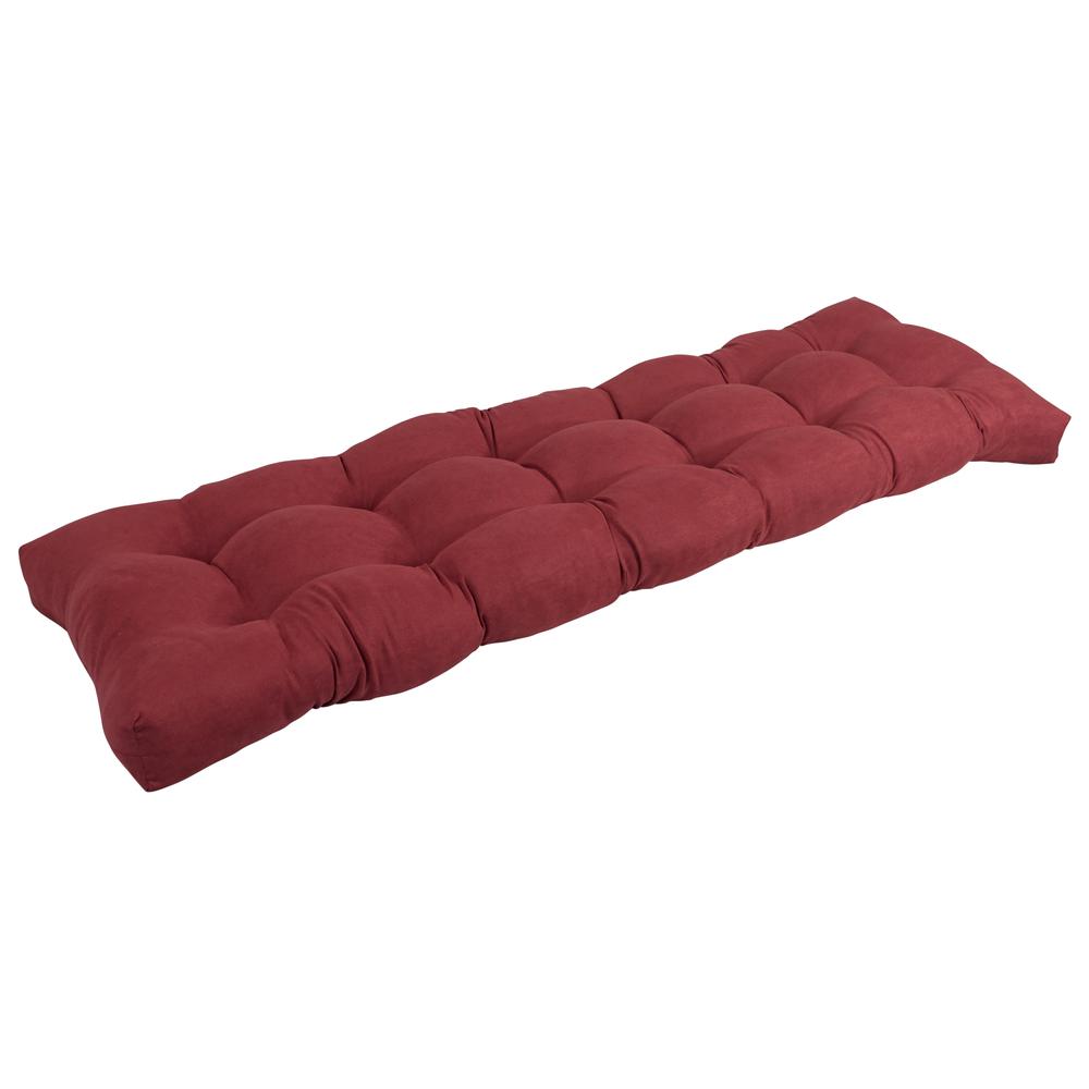 60-inch by 19-inch Tufted Solid Microsuede Bench Cushion. Picture 1