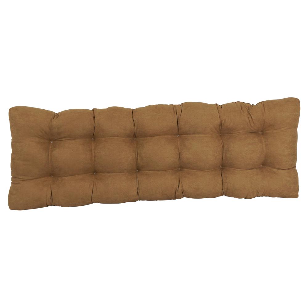 60-inch by 19-inch Tufted Solid Microsuede Bench Cushion. Picture 3