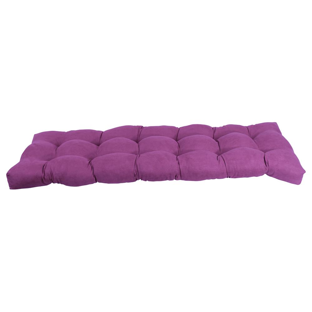 60-inch by 19-inch Tufted Solid Microsuede Bench Cushion. Picture 2