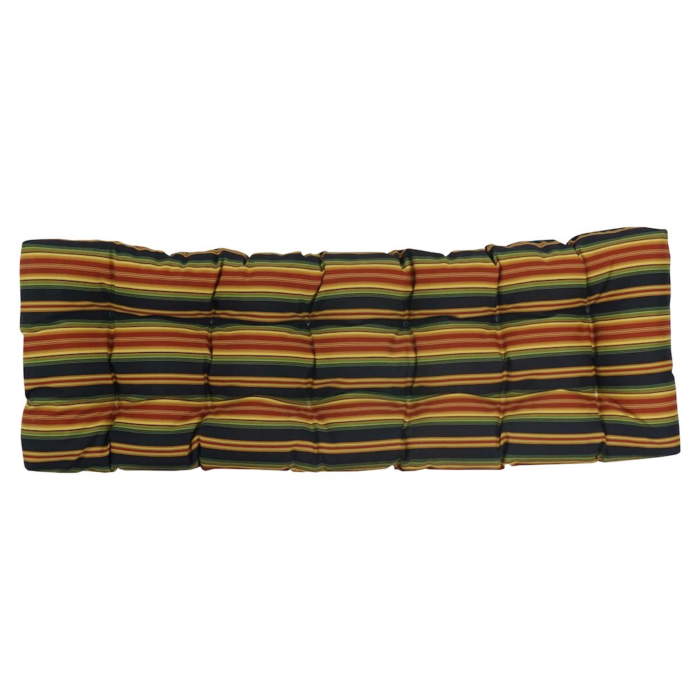 60-inch by 19-inch Tufted Patterned Outdoor Spun Polyester Loveseat Cushion. Picture 3
