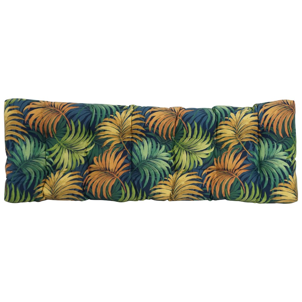 60-inch by 19-inch Tufted Patterned Outdoor Spun Polyester Loveseat Cushion. Picture 3